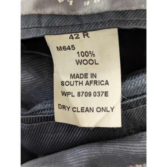 OSCAR DE LA RENTA! BLACK & DOVE GRAY WOOL MICRO PLAID JACKET, SPORT COAT! SZ 42R - Picture 9 of 10